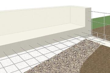 鉄筋入りコンクリートベタ基礎は地面全体を基礎で覆うため、建物の加重が分散して地面に伝わり、 不動沈
