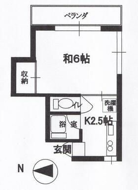 バス・トイレ別の１階角部屋です